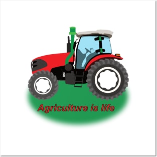 Tractor used in agricultural fields Posters and Art